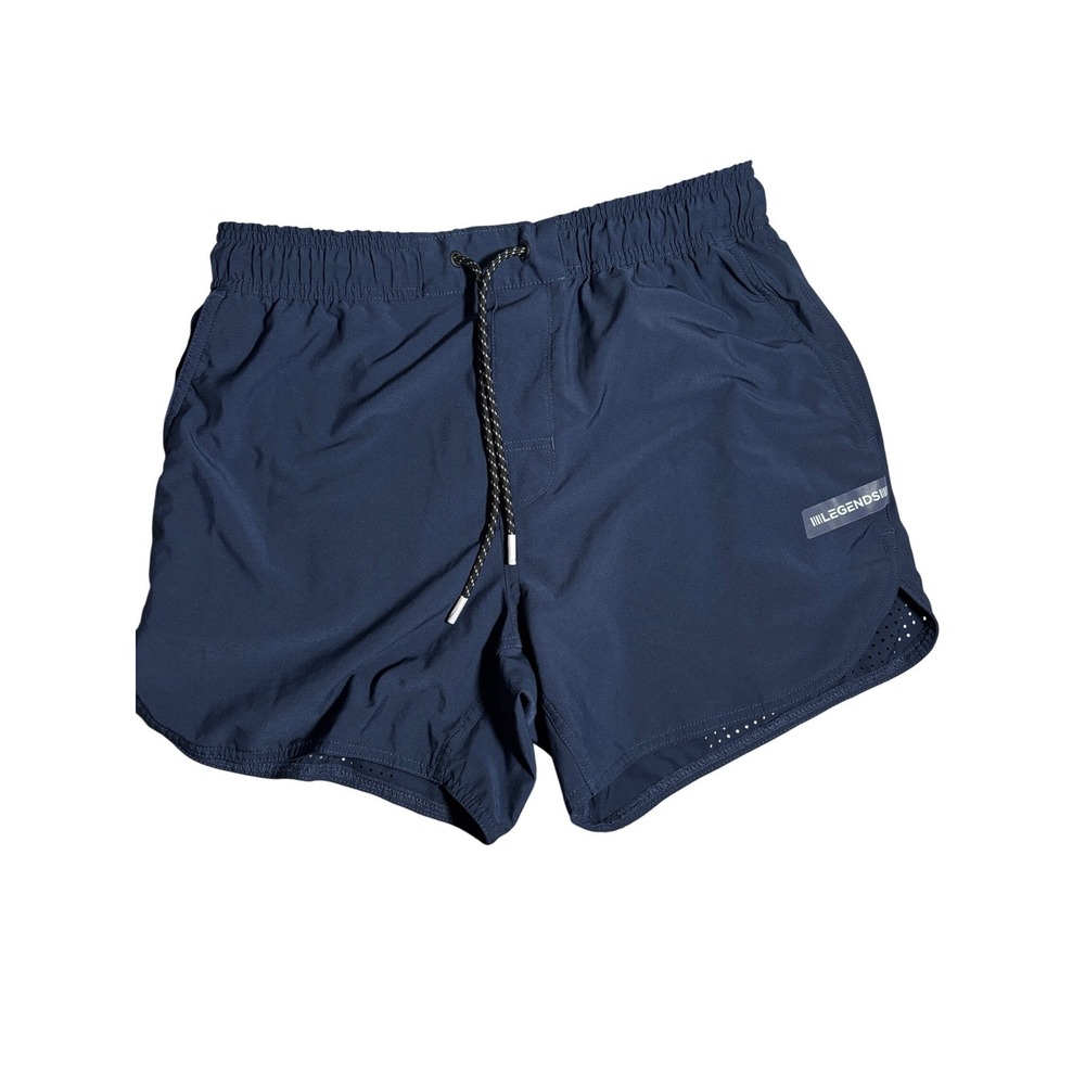 Legends Relay Shorts Mens Medium Navy Blue 5 Inch Inseam Lined Running Training